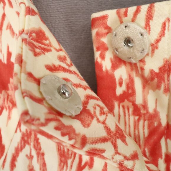 Cache Jacket Womens Small Ivory Orange Stretch Cotton Pockets Snaps Career - Picture 11 of 15